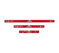 Einhell set de niveaux à bulle Basic, 3 pièces (40/60/100 cm, 3 fioles, surface de mesure rectifiée, précision ± 0,5 mm, profilé en aluminium, embouts en plastique)