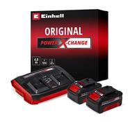Starter Kit d'origine Einhell PXC 2X 4,0 Ah & Chargeur Double 3 A | 18 V | 900 W | 2 batteries + chargeur double 3 A | Temps de charge: 75 min | PXC | Li-Ion | Gestion de charge | Affichage LED