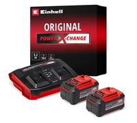Einhell Starter Kit 2 x 5,2 Ah + Double Chargeur PXC (Lithium-Ion, 18V, pour Einhell PXC)