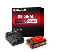 Original Einhell Starter-kit 4 Ah Plus Power X-Change (1 Batterie 18 V 4 Ah Plus, 1 Chargeur 3 A, Temps de Charge 75 Min, Compatible avec Tous Les appareils Power X-Change)