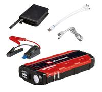 Einhell Station d'énergie - Booster de démarrage CE-JS 8 (12 V, Puissance de démarrage 200 A/Pic 400 A) Livré avec câble USB et câble de démarage avec Pinces isolées