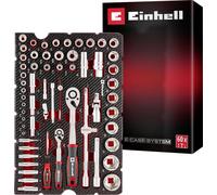 Original Einhell E-Case Pad 60 pièces douilles et cliquets (cliquets réversibles, douilles bougie, douilles, rallonges de douilles, cardans, système E-Case)