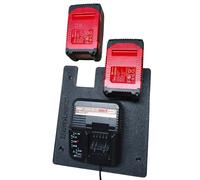 Einhell Support mural pour batteries et chargeurs Einhell [Fabriqué en Allemagne] Support de batterie pour batteries 18 V - Support mural pour batterie Einhell - Support mural pour batterie et système