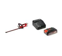 Einhell Taille-haies sans fil GC-CH 18/50 Li-Solo Power X-Change (Li-Ion, 18 V, engrenage métallique, protège-lame en aluminium, vendu avec fourreau) avec Chargeur et Batterie 2,5Ah