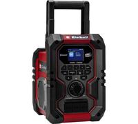 Einhell TE-CR 18 Li Radio sans fil DAB+, FM Bluetooth, AUX, USB rouge/noir