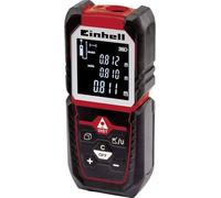 Einhell Télémètre laser TC-LD 50 (Référence de mesure : bord avant, bord arrière et plaque de butée dépliable, Interrupteur de sécurité, Arrêt automatique après 3 min, Livré avec étui de rangement)