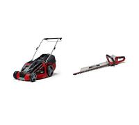 Einhell Tondeuse à Gazon sans Fil GE-CM 43 Li M KIT Power X-Change (36V, Largeur de Coupe 43 cm, Surface conseillée 500 m²) avec 2 Batteries 4,0 Ah et Chargeur + Taille-Haies sans Fil GE-CH 18/60 Li