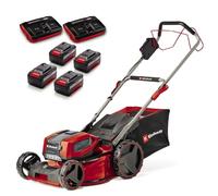 Einhell Professional Tondeuse à gazon sans fil GP-CM 36/47S Li BL (4x4,0Ah) Power X-Change (36V, moteur Brushless, Coupe à 47cm, Bac de 65L) Livré avec 4 Batteries 4,0Ah et 2 Chargeurs doubles