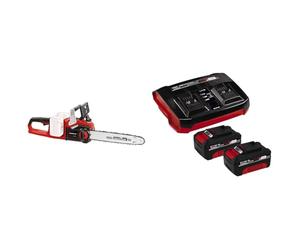 Einhell Tronçonneuse sans fil GP-LC 36/35 Li-Solo Power X-Change (Li-ion, 36 V, longueur de coupe 33 cm, vitesse de coupe 15 m/s, moteur électrique sans balais) + Twincharger et 2 Batteries 4,0Ah
