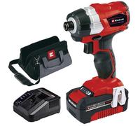 Einhell Visseuse à Chocs sans fil TE-CI 18 Li BL - Kit PXC (18V, 180 Nm) Livré avec Batterie 4,0 Ah et Chargeur + Sac