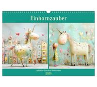 Einhornzauber. Liebliche Unicorn-Weisheiten (Wandkalender 2026 DIN A3 quer), CALVENDO Monatskalender: Mit Einhornsprüchen durch ein Jahr voller zarter, magischer Abenteuer