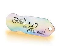 Einkaufswagenlöser ® Follow your dreams/Déverrouillage de caddie - Avec 1 an de service de recherche de clés/jeton de chariot amovible/jeton de courses à tirer/porte-clés en métal/1 pièce, bleu, 7 x 2
