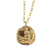 Einkaufszauber Collier Votre signe du zodiaque - Horoscope - Acier inoxydable plaqué or (signe du zodiaque Vierge)