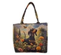 Einkaufszauber Sac de courses Teckel - Sac de plage Totebag Sac à main - Parfait pour tous les propriétaires de chiens