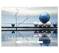 Einklang und Harmonie (Wandkalender 2026 DIN A3 quer), CALVENDO Monatskalender: Finde deine innere Ruhe und lebe in Einklang und Harmonie KI generierte minimalistische Abbildungen