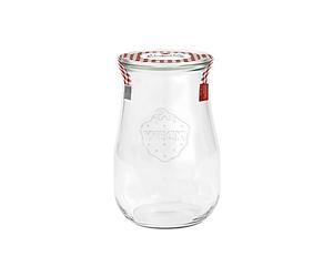 EINKOCHWELT Verre tulipe à bord rond 1750 ml avec couvercle 100 mm, transparent