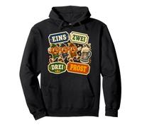 Eins Zwei DREI Prost Oktoberfest Bretzel Sweat à Capuche