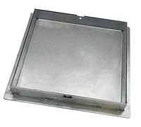EINSIDE Couvercle à carreler en acier galvanisé, Trappe d'inspection à paver, Plaque d'egout à remplissage hauteur 5 cm, 40 x 40 cm