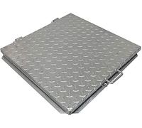 EINSIDE Couvercle de regard pour cuve en acier galvanisé et larmé, Plaque d'Égout pour citerne, 100 x 100 cm