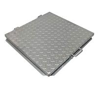 EINSIDE Couvercle de regard pour cuve en acier galvanisé et larmé, Plaque d'Égout pour citerne, 95 x 95 cm