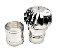 EINSIDE Extracteur de fumées rotatif éolien avec attache femelle, Chapeau éolien de cheminé en acier inoxydable, ø 130 mm