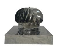 EINSIDE Extracteur de Fumées Rotatif Éolien en Acier Inoxydable AISI 304, Base Carrée - 42 x 42 cm