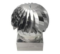 EINSIDE Extracteur de fumées rotatif éolien en inox AISI 304, Chapeau de cheminée base carrée, 32 x 32 cm