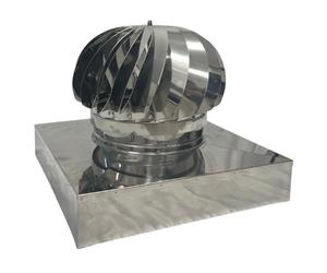 EINSIDE Extracteur de fumées rotatif éolien en inox AISI 304, Chapeau de cheminée base rectangulaire, 42 x 52 cm