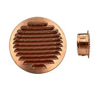 EINSIDE Grille d’aération en cuivre, avec filet, haute qualité, grille de ventilation, avec embout rond (DIAM. 150 MM)