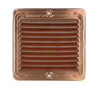 EINSIDE Grille d'aération en cuivre avec filet anti insectes, Grille d'aération passage d'air, 15 x 15 cm