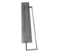 EINSIDE Grille en acier galvanisée anti-talon, Grille rectangulaire pour la collecte et évacuation des eaux pluviales, 50 x 100 cm