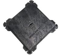EINSIDE Plaque d'égout en fonte B125, Couvercle de regards avec cadre certifié UNI EN124-1/2, 30 x 30 cm