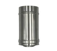 EINSIDE Tuyau double paroi en acier inoxydable AISI 316 longueur 250 mm, cheminée avec isolation en laine de roche, ø 130-180 mm