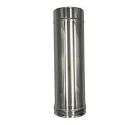 EINSIDE Tuyau double paroi en acier inoxydable AISI 316, longueur 500 mm, cheminée avec isolation en laine de roche - ø 80-130 mm