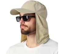 EINSKEY Casquette de baseball unisexe avec rabat pour le cou, étanche, pliable, pour golf, jardin, safari, randonnée, pêche, course à pied, beige, taille unique