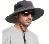 EINSKEY Chapeau Anti UV Homme Femme Large Bord Casquette Pliable Étanche pour la Randonnée, Le Jardinage, Le Safari et la Brouss