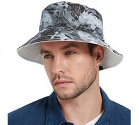 EINSKEY Chapeau Anti UV Homme Femme Pliable Outdoor Bucket Hat 2 en 1 Réversible pour Randonnée, Peche, Safari, Voyage, Brousse