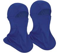 EINSKEY Lot de 2 cagoules rafraîchissantes en soie - Masque de ski multifonction - Écharpe - Cache-cou - Doublure pour casque tactique - Pour moto, cyclisme, course à pied, ski, snowboard, 2 bleus.,