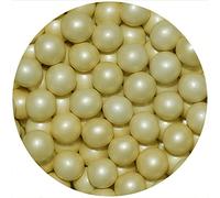 EinsSein 0,35kg Crispy chocolat Dragees mariage grand beige perle - ca.1,8 cm perles - dragées baptême communion amandes feter et recevoir fêter de fete couleur pas cher aux bombe tag