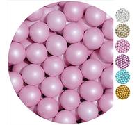 EinsSein 0,35kg Crispy chocolat Dragees mariage grand rose perle - ca.1,8 cm perles - dragées baptême communion amandes feter et recevoir fêter de fete couleur pas cher aux bombe tag