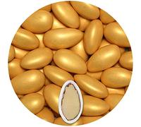 EinsSein 0,5 kg dragées mariage amande Nobile or mat métallique | dragees baptême, communion, célébrer, fête, candybar | Cadeaux pour les invités mariage | Bonbon aux Amande | Badem sekeri