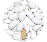 EinsSein 0,5 kg dragées mariage amandes Gracile midi blanc terne | dragees baptême, communion, célébrer, fête, candybar | Cadeaux pour les invités mariage | Bonbon aux Amande | Badem sekeri