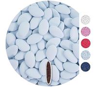 EinsSein 0,5kg Dragées chocolat mariage bleu clair dragees baptême fille garcon communion aux amandes feter et recevoir fêter de fete couleur pas cher aux bombe tag voir mes etui contenant boite a