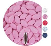 EinsSein 0,5kg Dragées chocolat mariage rose clair dragees baptême fille garcon communion aux amandes feter et recevoir fêter de fete couleur pas cher aux bombe tag voir mes etui contenant boite a