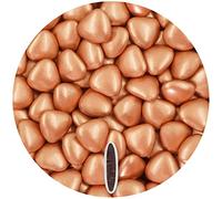 EinsSein 0,5kg Dragees mariage au chocolat cœur médium bronze-or perle dragées mariage baptême noël communion amandes feter et recevoir fêter de fete couleur pas cher aux bombe tag voir mes etui