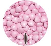 EinsSein 0,5kg Dragees mariage au chocolat cœur médium rose brillant dragées baptême communion amandes feter et recevoir fêter de fete couleur pas cher aux bombe tag voir mes etui contenant boite a