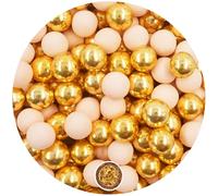 EinsSein 0,7kg Crispy chocolat Dragees mariage Mix grand abricot-or brillant - ca.1,8 cm perles - dragées baptême communion amandes feter et recevoir fêter de fete couleur pas cher aux bombe tag