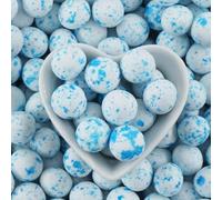 EinsSein 0,7kg Crispy chocolat Dragees perles mariage Mix grand blanc-bleu splashed | Dragées baptême fille garcon communion aux amandes | feter et recevoir fêter de fete couleur pas cher aux bombe