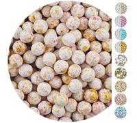 EinsSein 0,7kg Crispy chocolat Dragees perles mariage Mix grand blanc-rose-or splashed | Dragées baptême fille garcon communion aux amandes | feter et recevoir fêter de fete couleur pas cher aux bombe