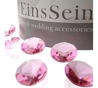 EinsSein 100x Étincelants Cristaux Diamants Acrylique 12mm Rose-pâle Diamant Sable decoratif Cristaux Cristal Diamants Strass Mariage synthétique Perles confettis décoration de Table Decoration Deco